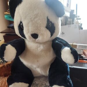 Cuddly Panda Stuffed Animal - Black and White